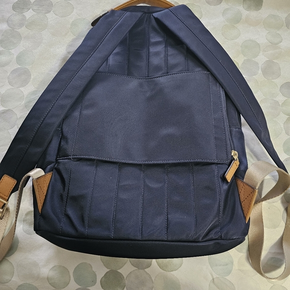 2 for 1 Michael Kors Nylon Backpack and Matching Cross- Body Bag- Navy Blue - Picture 3 of 11
